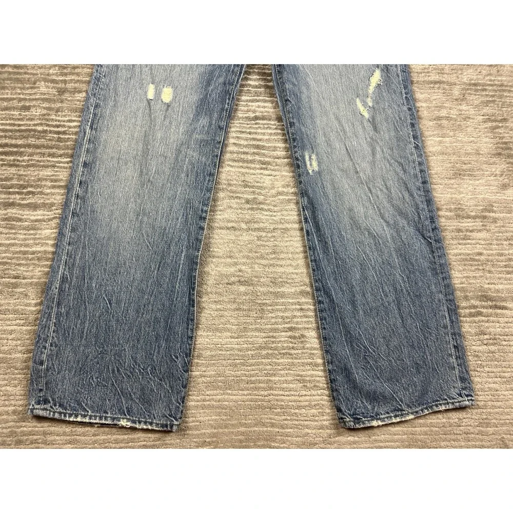 Unionbay Jeans Mens 34x32 Blue Denim Y2K Hong Kong Distressed Straight Leg - Picture 3 of 12